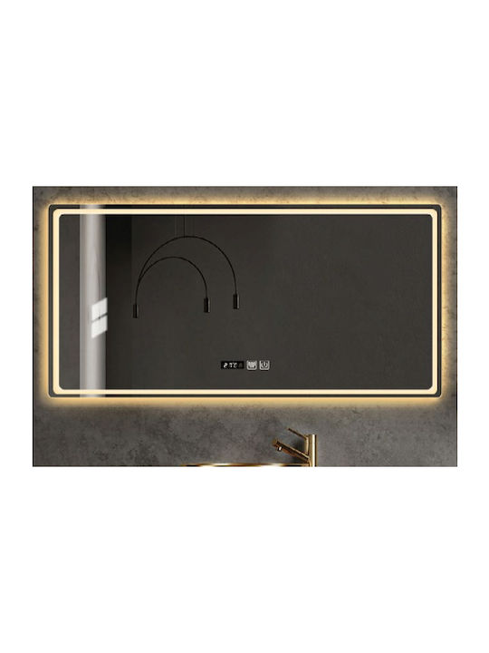Sparke Astral Rectangular Bathroom Mirror Led Touch made of Metal 90x55cm