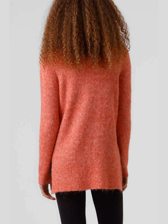 Vero Moda Women's Long Sleeve Pullover Turtleneck Red
