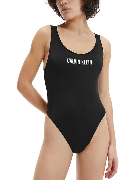 One-Piece Swimsuit with Open Back Black