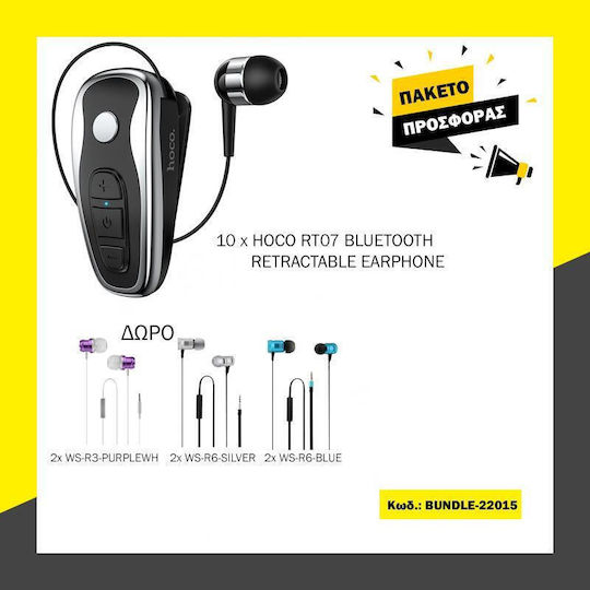 Hoco RT07 In-ear Bluetooth Handsfree Cască Negru