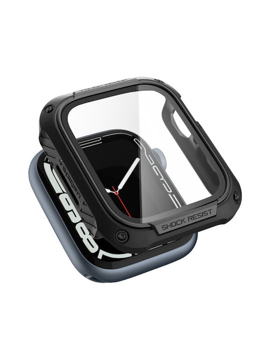 Spigen Tough Armor Θήκη Σιλικόνης σε Μαύρο χρώμα για Apple Watch 45mm