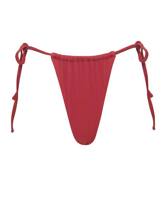 Calypso Bikini Brasilien mit Schnürchen Burgundisch