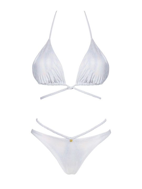Set Bikini Triunghi Alb