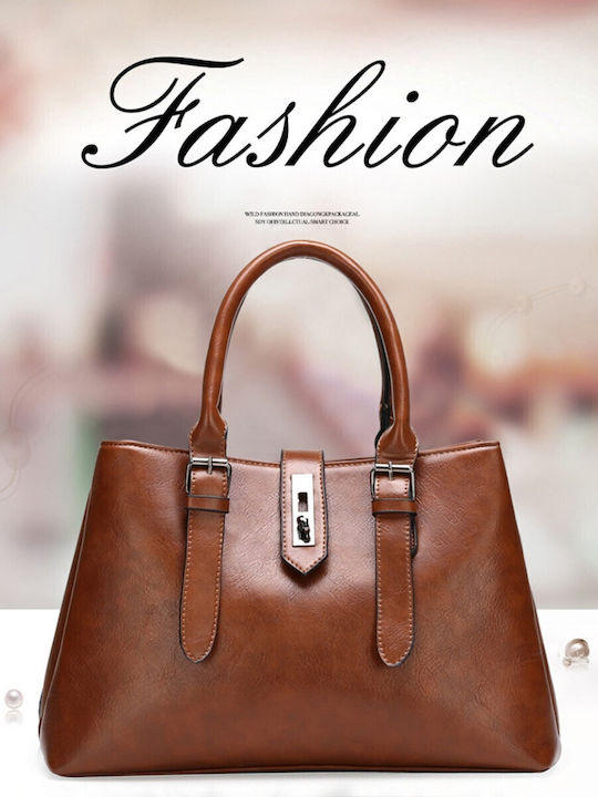 Σετ Γυναικεία Τσάντα Ώμου Light Brown