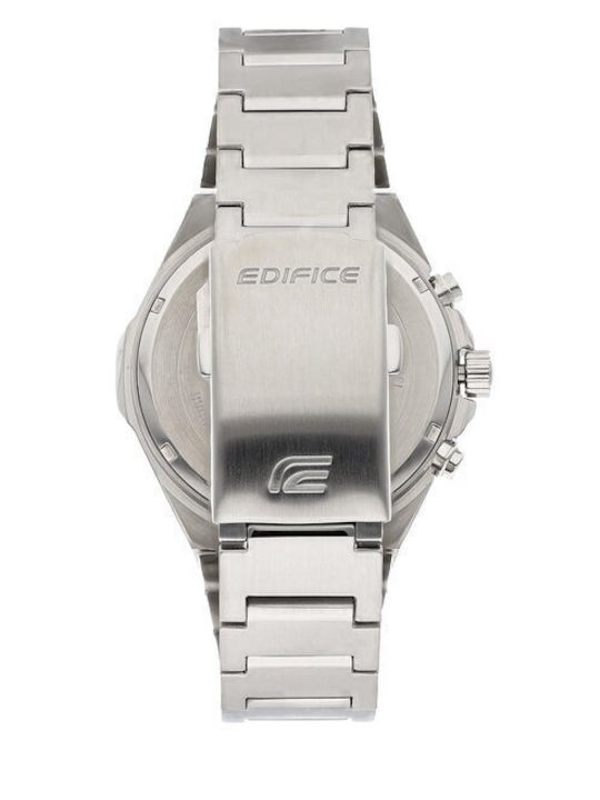 Casio Edifice Herrenuhr 45mm Chronograph Batterie mit Silber Metallarmband