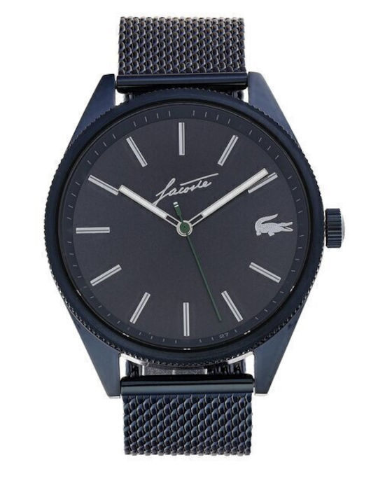Lacoste Heritage Ανδρικό Ρολόι 42mm Μπαταρίας με Μπλε Μεταλλικό Μπρασελέ