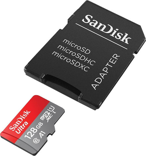 Sandisk Ultra microSDXC 128GB U1 A1 UHS-I 140MB/s с адаптер