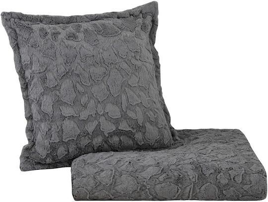 Madi Rubble Ριχτάρι Πολυθρόνας Γούνινο 170x180εκ. Grey