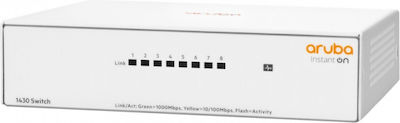 Aruba Instant On 1430 8G Unmanaged L2 Switch with 8 Gigabit (1Gbps) Ethernet Ports