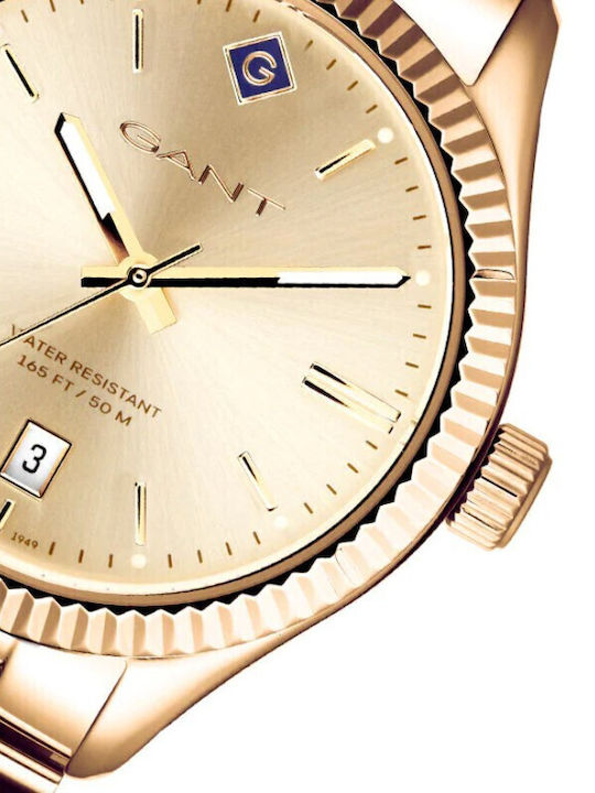 Gant Sussex Γυναικείο Ρολόι 33mm Μπαταρίας με Χρυσό Μεταλλικό Μπρασελέ
