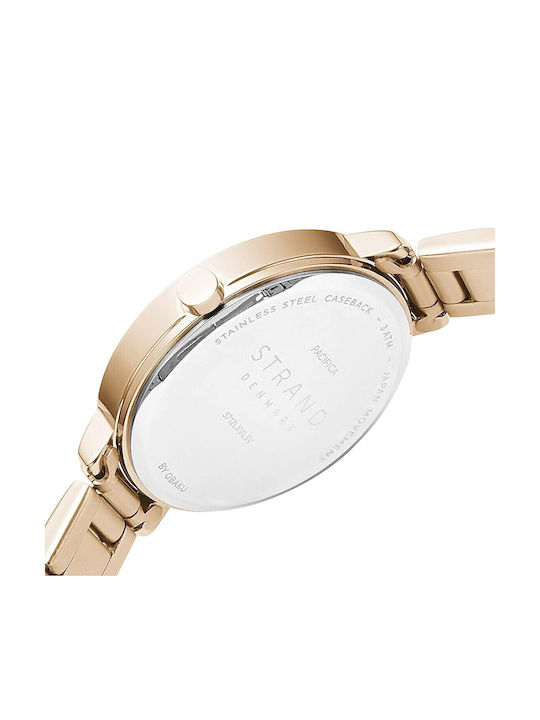 Obaku Pacifica Lapis Rose Damen Uhr mit Gold Metallarmband