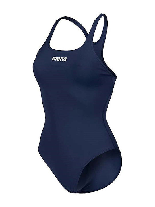 Pro Solid Athletic One-Piece Swimsuit Navy Blue