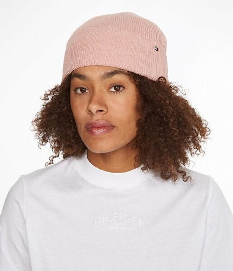 Beanie Γυναικείος Σκούφος Πλεκτός σε Ροζ χρώμα
