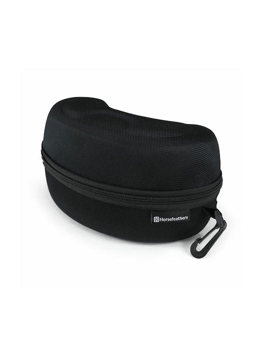Horsefeathers Edmond Ski- und Snowboardbrille für Erwachsene, Schwarz mit rotem Spiegellinsenglas