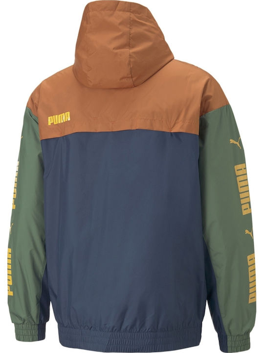 Winter Jacket Windproof Blue