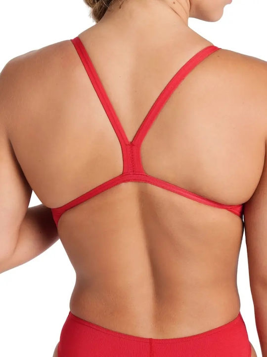 Athletic One-Piece Swimsuit Red