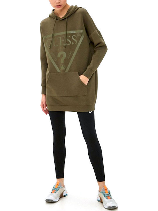 Alisa Long Women's Sweatshirt Hooded Khaki