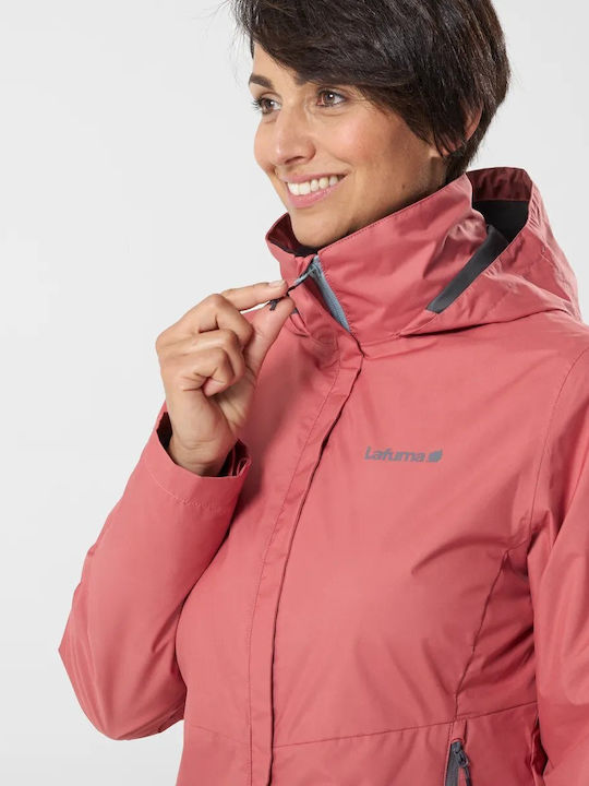 Kurz Damen Puffer Jacke Wasserdicht für Winter Rosa