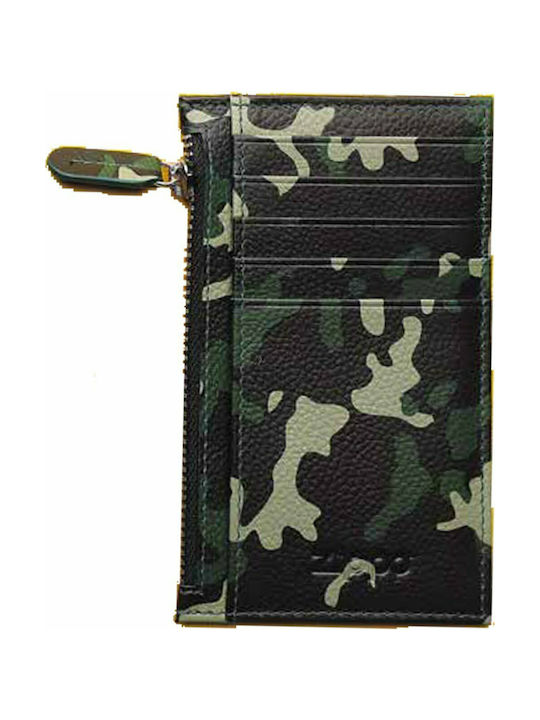 Zippo Men's Leather Card Wallet Khaki