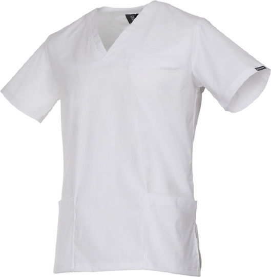Be Unique Victor Men's White Medical Blouse Cotton and Polyester