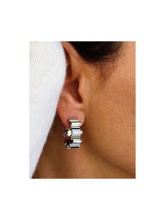 Calvin Klein Luster Earrings made of Steel with Stones