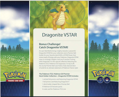 Pokemon GO Premier Holder Collection Dragonite Pokémon Deck VSTAR