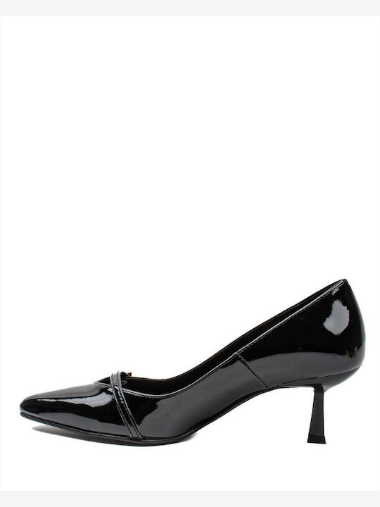 Women's Leather Pumps ZAKRO COLLECTION 51267 BLACK LUSTRINI BLACK