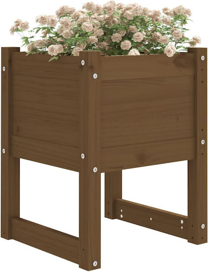 vidaXL Set 2 Planters Wooden Brown