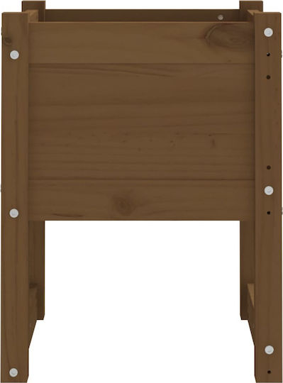vidaXL Set 2 Planters Wooden Brown
