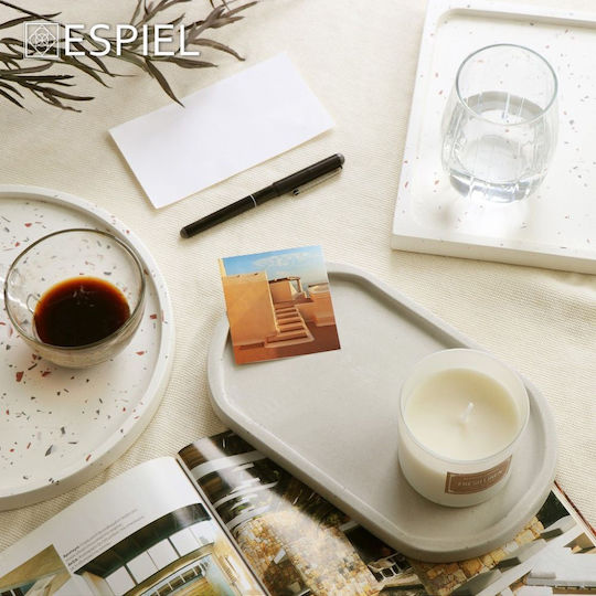 Espiel Декоративен Поднос Кръгъл Порцелан Бял 1бр xx Espiel Декоративен Поднос Кръгъл Порцелан Бял 1бр xx