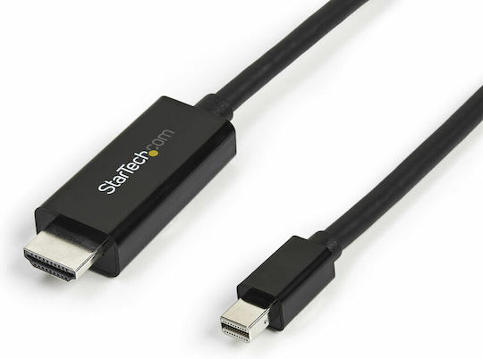 StarTech Cable mini DisplayPort male - HDMI male 3m Μαύρο (MDP2HDMM3MB)