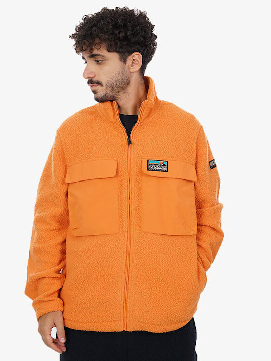 Herren Fleecejacke Orange