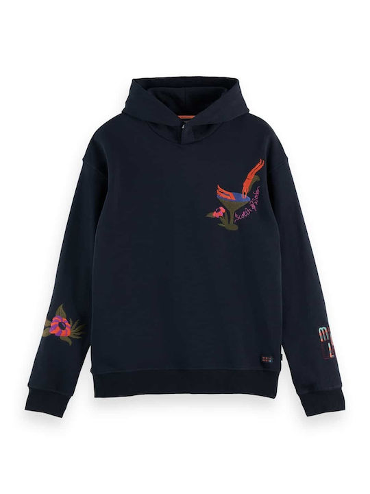 Felpa Sweatshirt with Hood Navy Blue