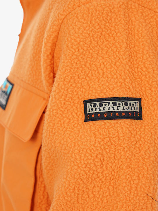 Herren Fleecejacke Orange