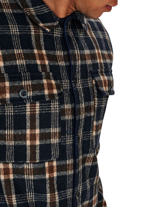 Μακρυμάνικo Overshirt σε Κανονική Γραμμή Καρό Incense