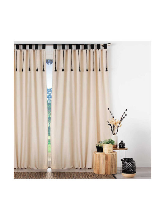 Douceur d'Intérieur Curtain with Grommet L-C Filine Natural 140x240cm