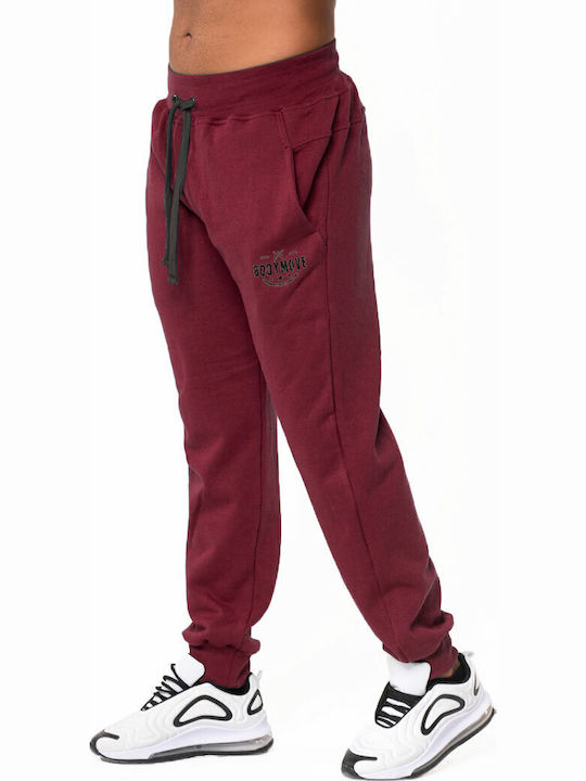 Sweatpants with Elastic Burgundy