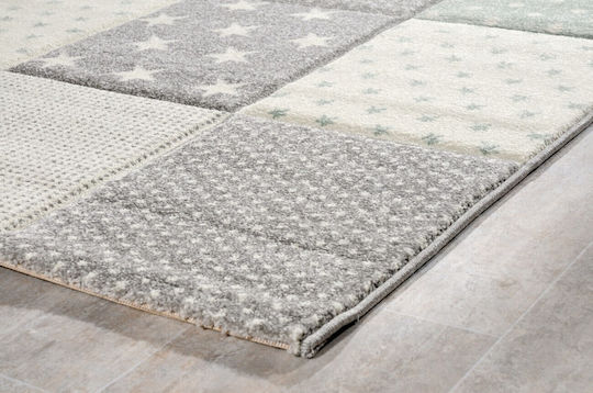 Tzikas Carpets Παιδικό Χαλί Αστέρια Πράσινο 160x230cm Πάχους 13mm