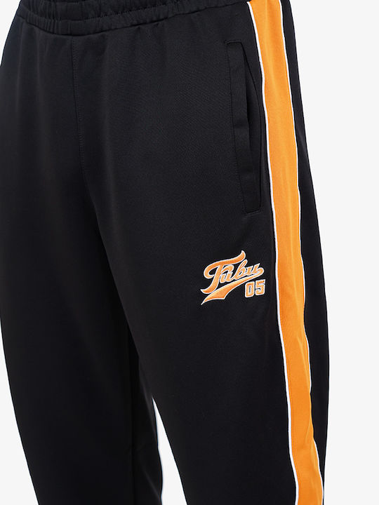 Varsity Jogginghose Glänzend mit Gummizug Black / Orange