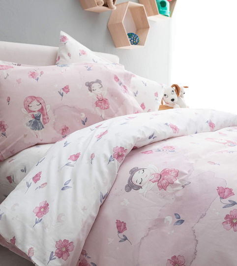 Vesta Home Σετ Σεντόνια Μονά Βαμβακερά Sissy Ροζ 170x260cm 3τμχ