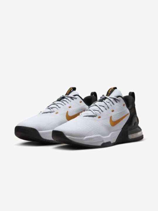 Nike Air Max Alpha Trainer 5 Ανδρικά Αθλητικά Παπούτσια για Προπόνηση & Γυμναστήριο White / Black / Gold Suede