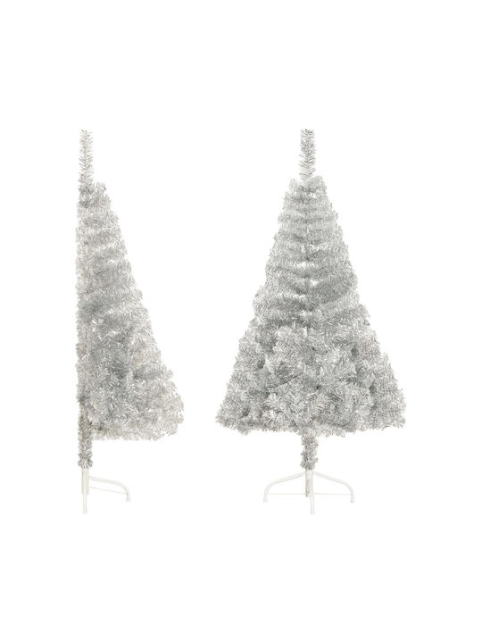 Christmas Wall Silver Tree with Metallic Base H120cm