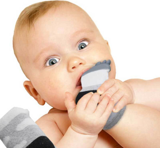 Baby Jem Μασητικό Οδοντοφυΐας Χωρίς BPA από Σιλικόνη για 6 m+ Γκρι