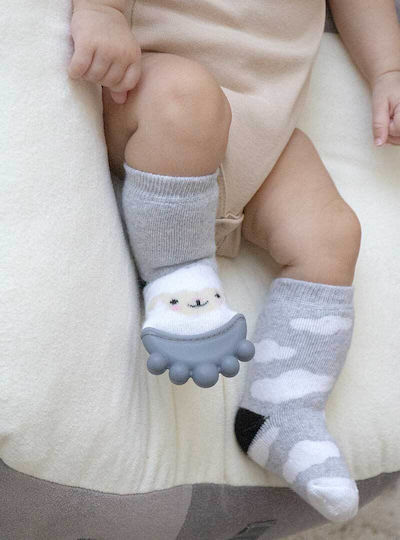 Baby Jem Μασητικό Οδοντοφυΐας Χωρίς BPA από Σιλικόνη για 6 m+ Γκρι