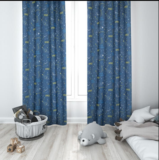Flamingo Space Curtain With Grommet Tops