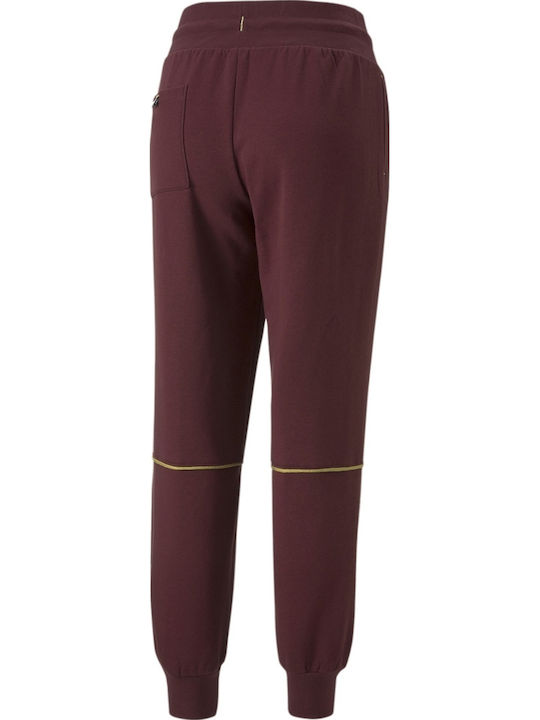 Power Deco Glam Jogginghose Jogger Burgundisch
