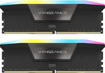 Corsair Vengeance RGB 32GB DDR5 RAM with 2 Modules (2x16GB) and 5600 Speed for Desktop