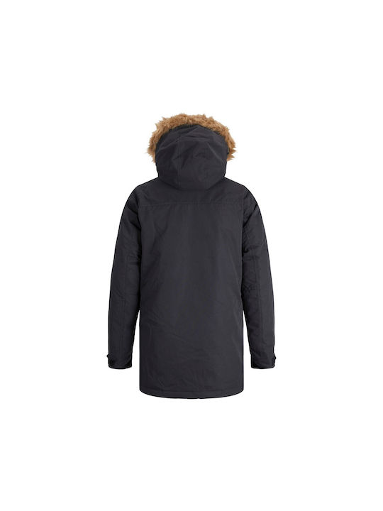 Jack & Jones Parka pentru copii Lung Față și spate cu glugă Negru