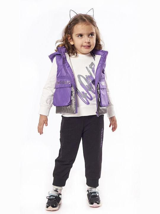 Evita Kids Set with Pants & Jacket Winter 3pcs Purple