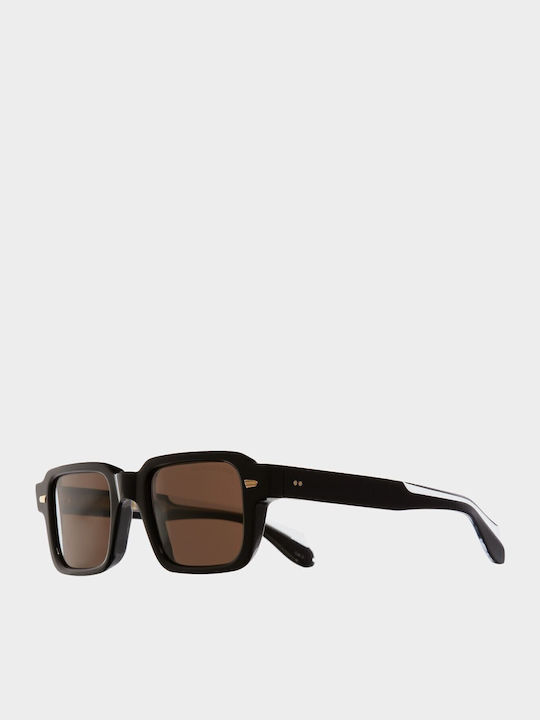 Unisex Sonnenbrille mit Schwarz Kunststoff Gestell und Braun Linse